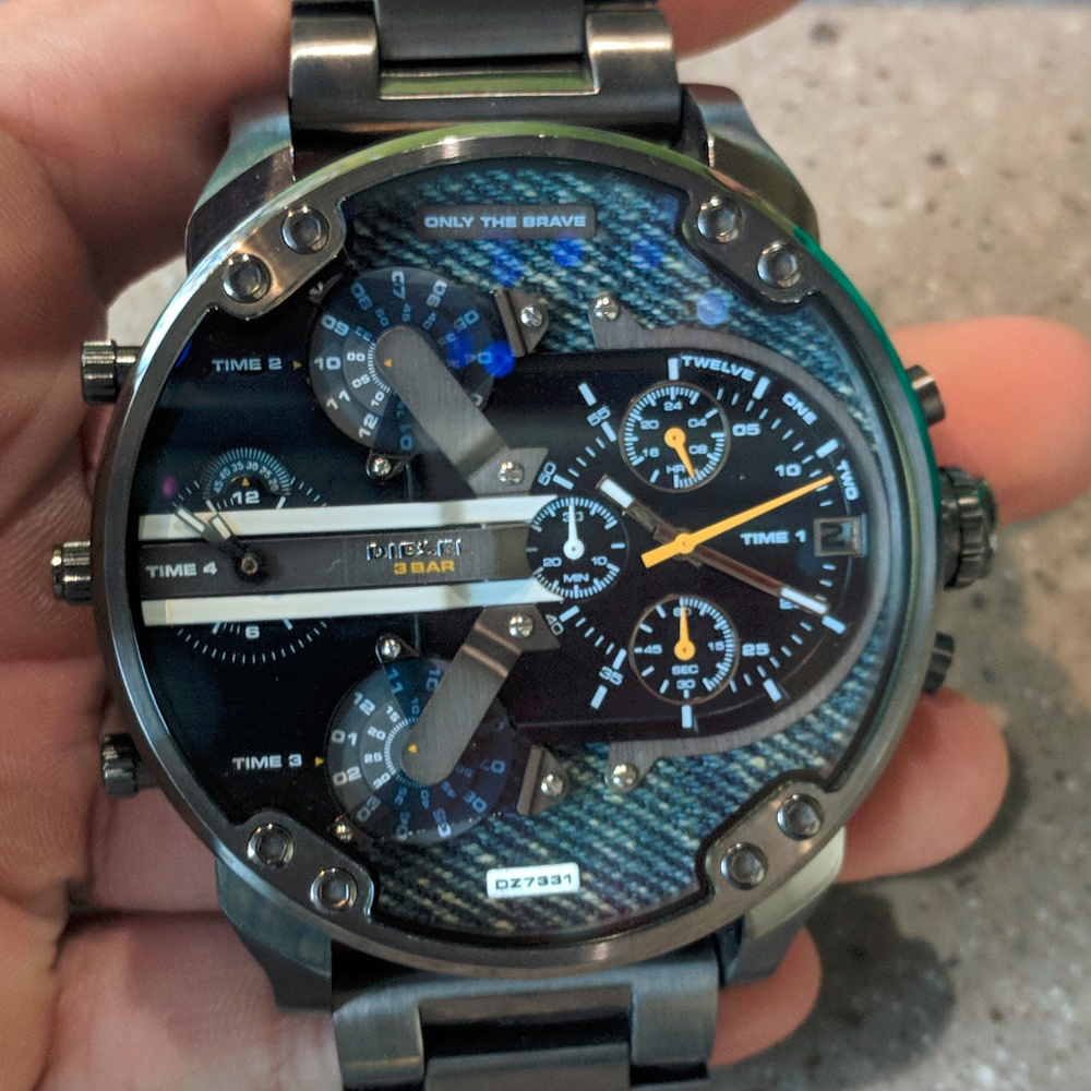 Diesel Mr. Daddy Black Ion-Plated Stainless Steel